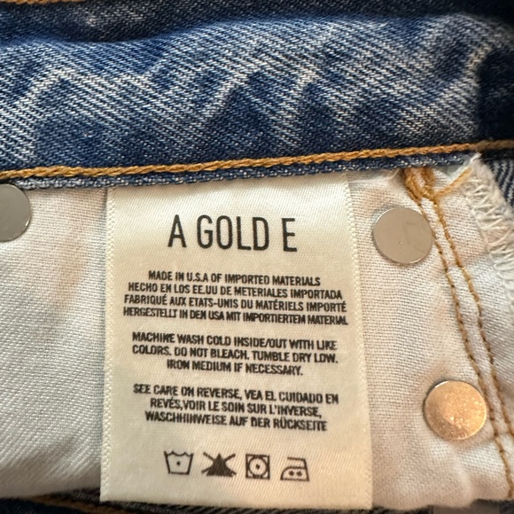 Y2K Agolde Micro Quinn Denim Skirt Size 23 Steampunk Grunge - Picture 9 of 9